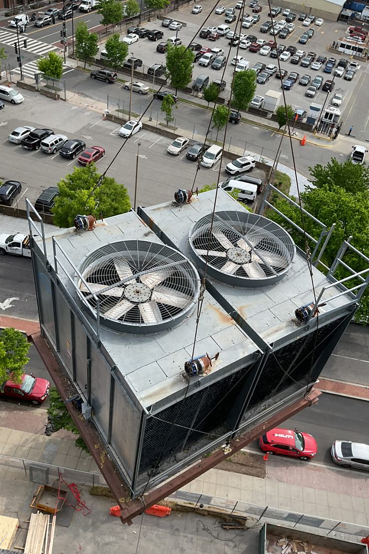 Removal of HVAC equipment during demolition 