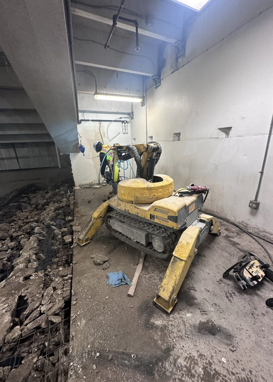 Robotic Demolition During Stadium Renovations