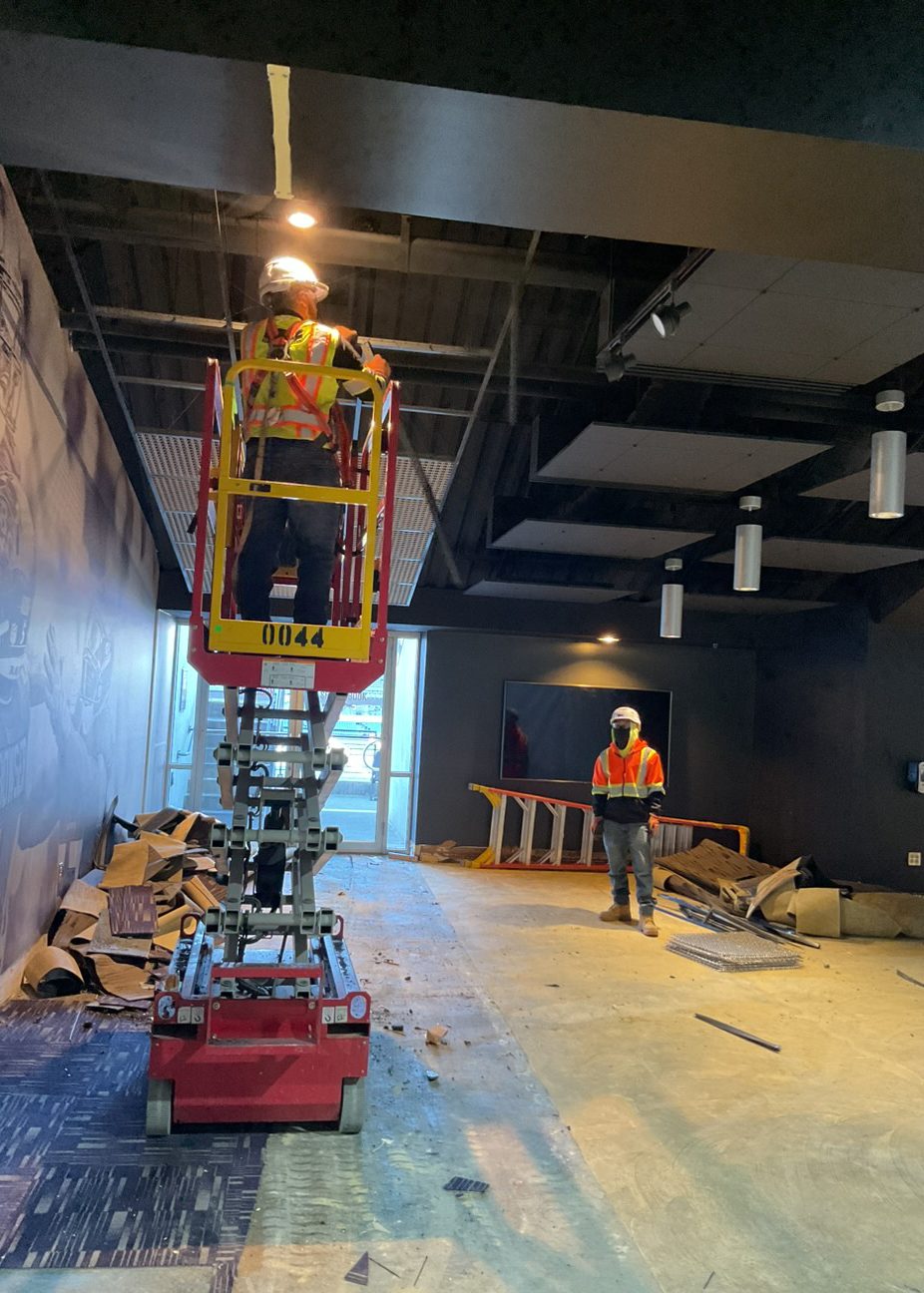 Demolition on the Club Level of M&T Bank Stadium