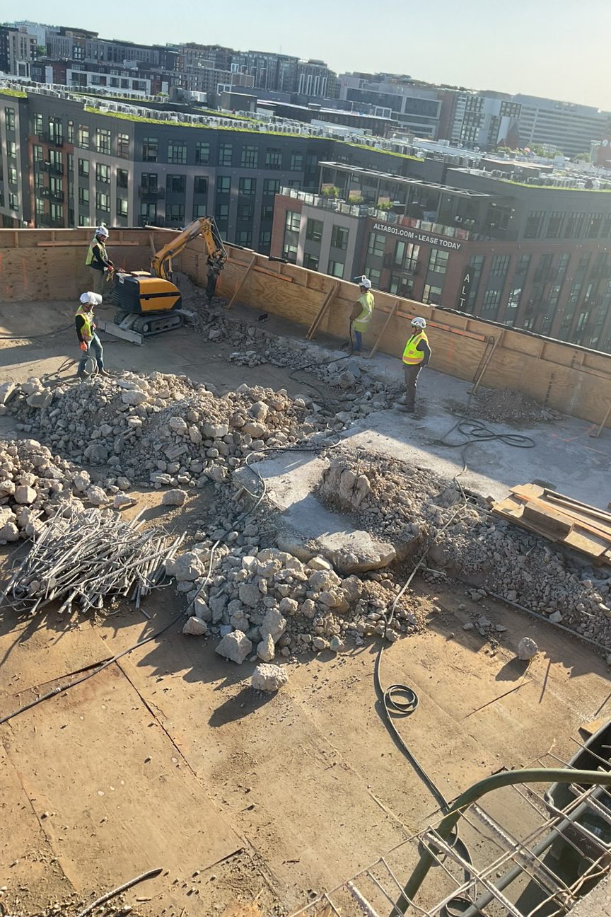 Robotic Demolition on the rooftop