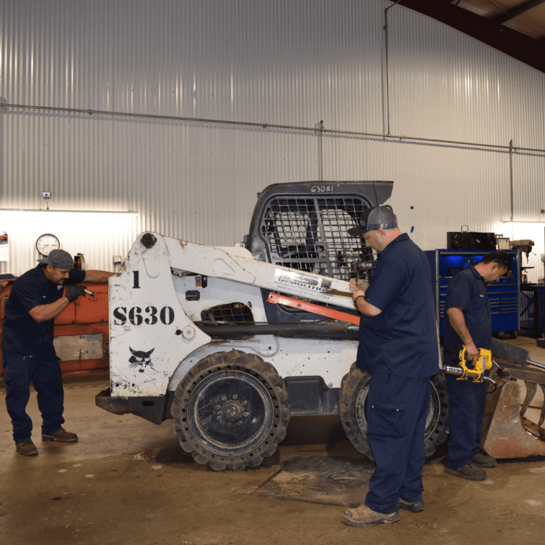 ISI Demolition shop maintaining equipment between projects