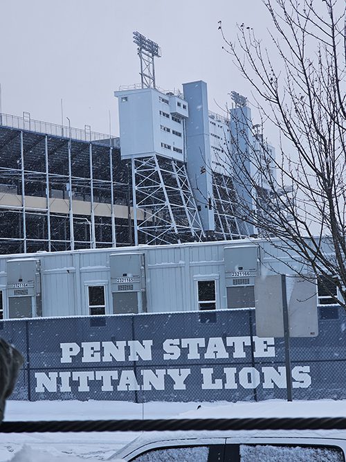 Beaver Stadium before the press box was removed.