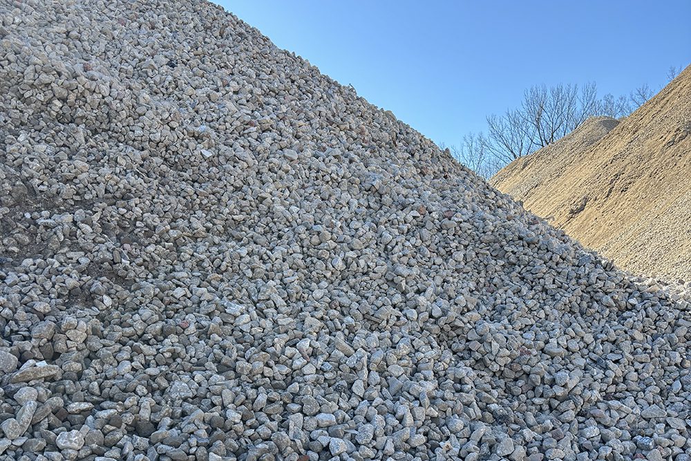 Crushed Concrete Pile ready for sale