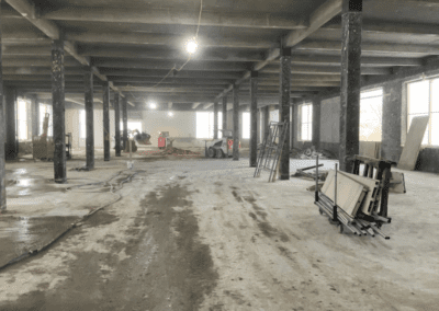 Demolition in progress during the modernization of aging school buildings in Baltimore