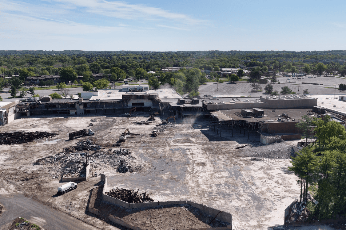 Mall demolition in progress