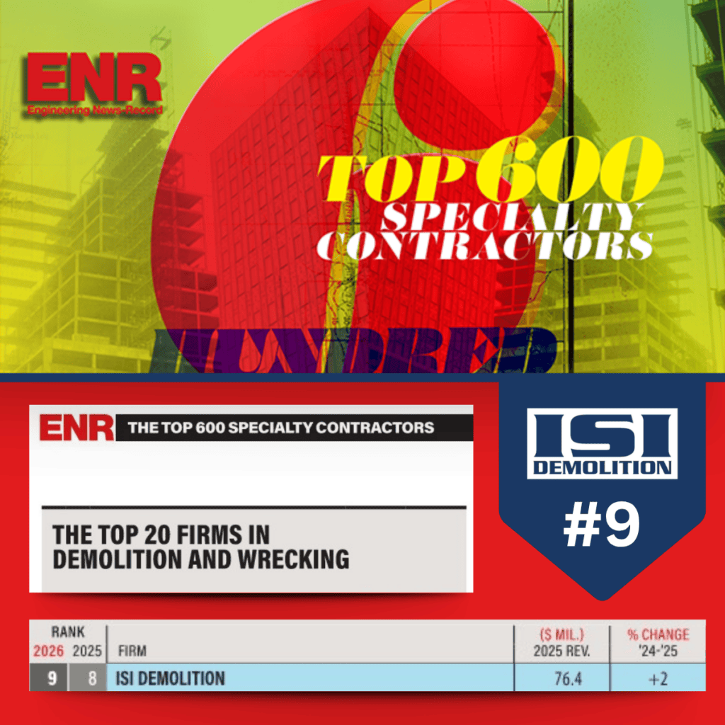 ENR 2026 Top Specialty Contractors List with ISI Demolition 9th