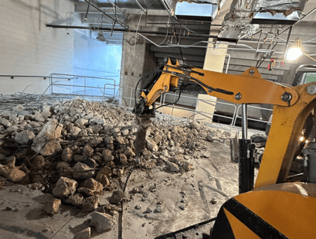 Concrete robotic demolition
