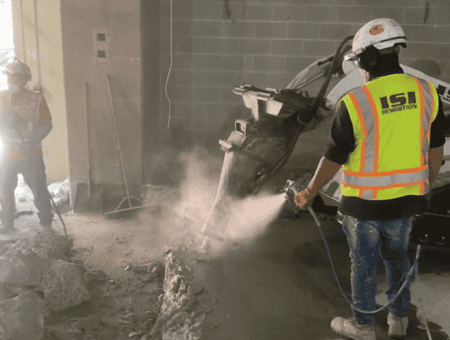 Dust control during demolition